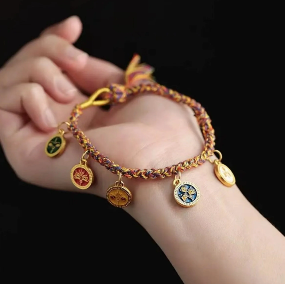 Fanchen·Tibetan Style Five Wealth Gods Handmade Bracelet