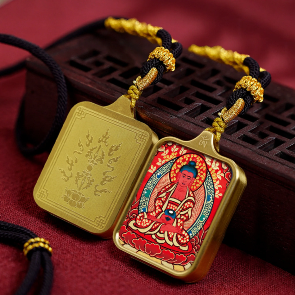 Fanchen·Hand-painted Tibetan Thangka pendant necklace amulet