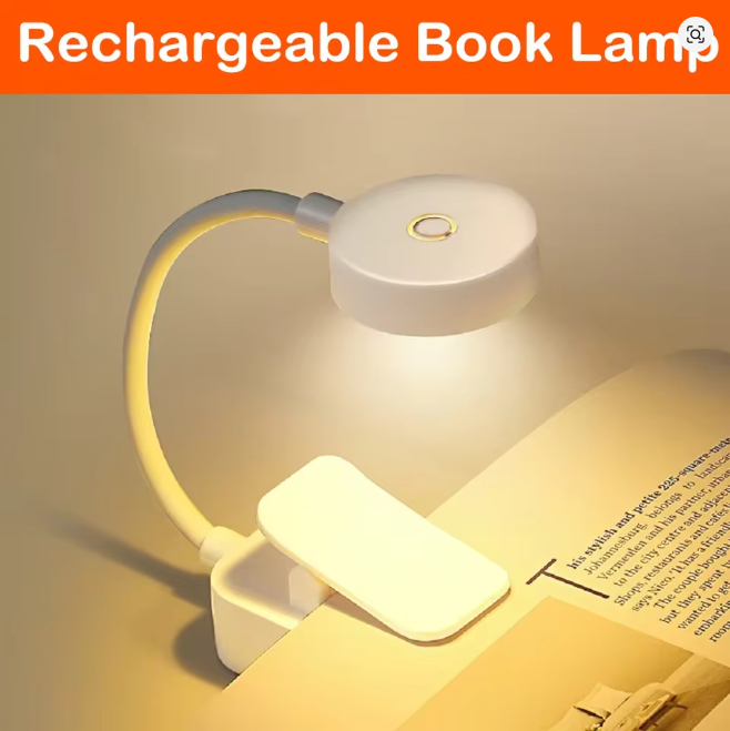Foldable Mini Clip-on Book Light - Bedroom Reading Lamp
