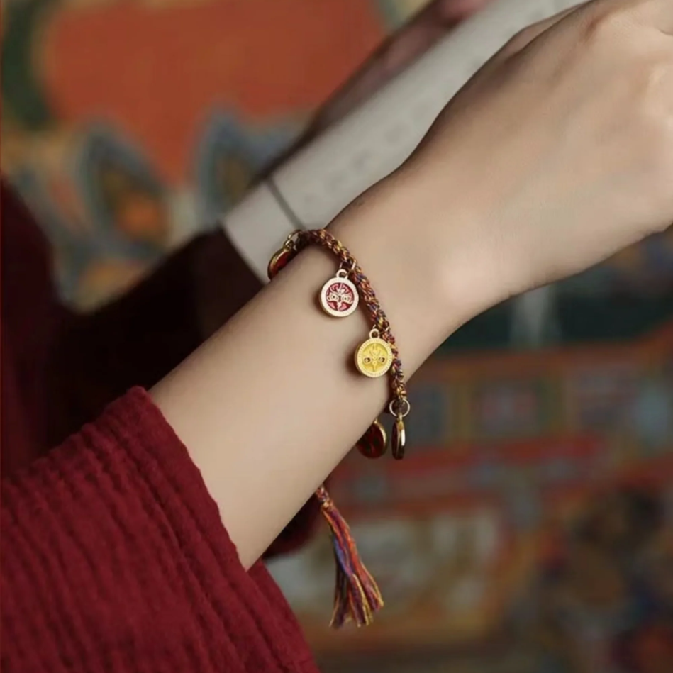 Fanchen·Tibetan Style Five Wealth Gods Handmade Bracelet