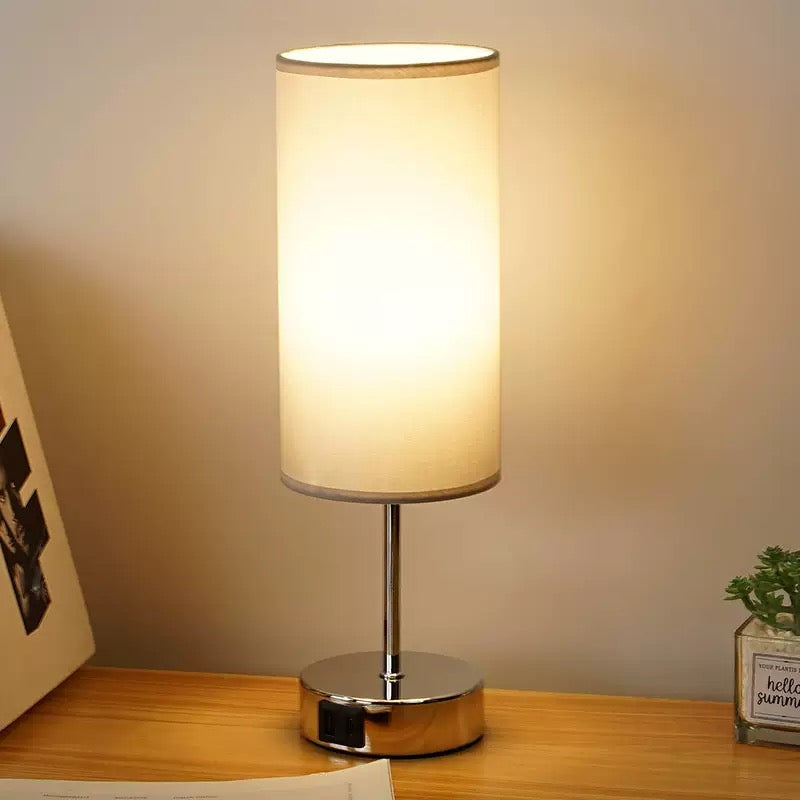 Touch Bedside Lamp with USB-C & AC Outlet