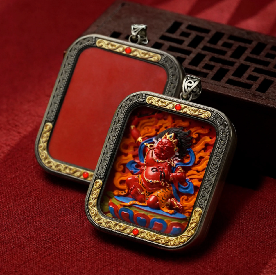Fanchen·Hand-painted Thangka Buddha Pendant (Gawu Box)
